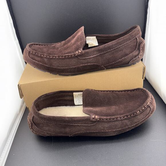 Ugg Men’s Alder Slip On Brown Slippers Size 10 - They Run Small - Picture 1 of 4